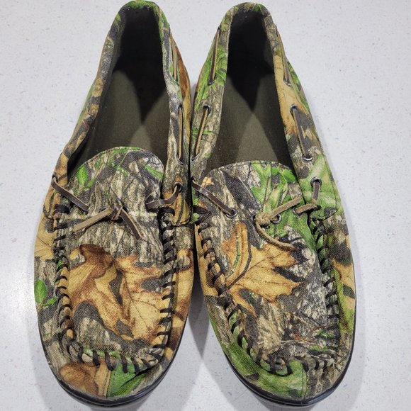 Camo men's hard sole slippers - Picture 1 of 2